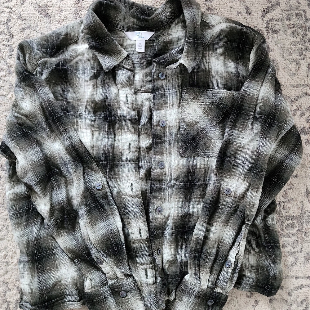 Plaid Button-Up Shirt
